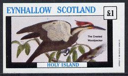 Eynhallow 1982 Crested Woodpecker Imperf Souvenir Sheet (£1 Value) U/M - Scotland