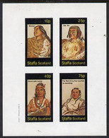 Staffa 1982 N American Indians #10 Imperf Set Of 4 Values U/M - Scotland