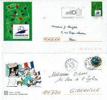 2 Enveloppes PAP - COUPE DU MONDE - FRANCE 98 - ALLEZ LES BLEUS - Prêts-à-poster:  Autres (1995-...)