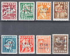 Lithuania Litauen 1940 Mi#449-456 Mint Hinged - Lituania