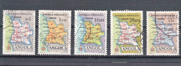 Angola 1955 Map Used Stamps - Angola