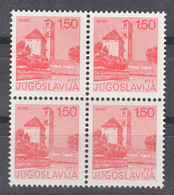 Yugoslavia Republic 1976 Bihac Mi#1662 Mint Never Hinged Piece Of Four - Unused Stamps