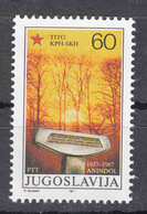 Yugoslavia Republic 1987 Mi#2236 Mint Never Hinged - Unused Stamps