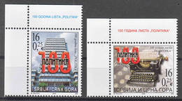 Yugoslavia, Serbia And Montenegro 2004 Mi#3171-3172 Mint Never Hinged - Ungebraucht