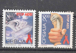 Yugoslavia, Serbia And Montenegro 2002,2004 Against AIDS Charity, Mint Never Hinged - Ongebruikt