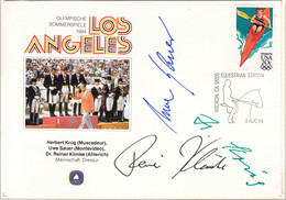 Olympic Games 1984 Los Angeles, Cover With Nice Postmark And Signature Of Gold Medal Winners - Sommer 1984: Los Angeles