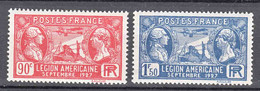 France 1927 Yvert#244-245 Mint Hinged (avec Charnieres) - Neufs