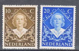 Netherlands 1948 Mi#509-510 Mint Hinged - Unused Stamps