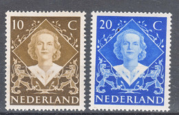 Netherlands 1948 Mi#509-510 Mint Hinged - Ongebruikt