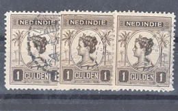 Netherlands Indies India 1913 Mi#123 Used 3 Pieces - Indes Néerlandaises