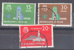 Netherlands Antilles 1958 Mi#75,76,78 Used - Curaçao, Antilles Neérlandaises, Aruba