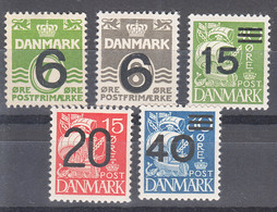 Denmark 1940 Mi#253-257 Mint Hinged - Unused Stamps