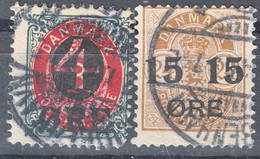 Denmark 1904 Mi#40-41 Used - Gebruikt