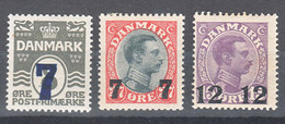 Denmark 1926 Mi#156-158 Mint Never Hinged - Ongebruikt