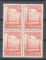 Denmark 1953 Mi#340 Mint Never Hinged Piece Of 4 - Nuovi