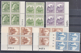 Denmark 1953 Pieces Of 4, Mostly With Plate Marks, Never Hinged - Neufs
