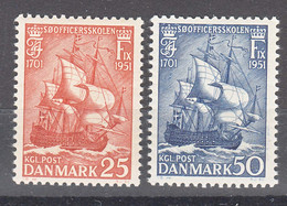 Denmark 1951 Boats Ships Mi#323-324 Mint Never Hinged - Neufs