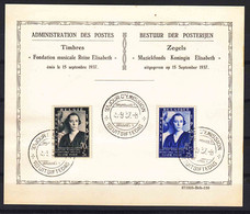 Belgium 1937 Mi#453-454 Nice Card First Day Cancel - Cartas & Documentos