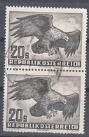 Austria 1952 Airmail Birds Mi#968 Used Pair - Used Stamps