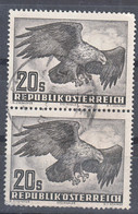 Austria 1952 Airmail Birds Mi#968 Used Pair - Gebruikt