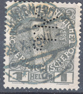 Austria 1908 Jubilee, Perfine Stamp - Gebraucht
