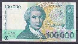 Croatia 1993 100000 Dinara, UNC - Croazia