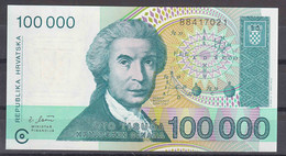 Croatia 1993 100000 Dinara, UNC - Kroatië