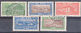 Iceland Island Ijsland 1925 Mi#114-118 Used - Gebruikt