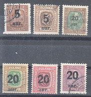 Iceland Island Ijsland 1921 Mi#104-109 Used - Used Stamps