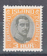 Iceland Island Ijsland Porto 1920 Mi#33 Mint Hinged - Neufs