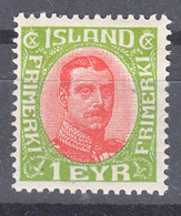 Iceland Island Ijsland 1920 Mi#83 Mint Hinged - Nuevos
