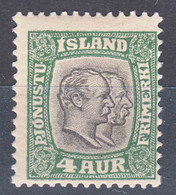 Iceland Island Ijsland 1907 Porto Mi#25 Mint Hinged - Neufs