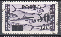 Istria Litorale Yugoslavia Occupation, Porto 1946 Sassone#6 Overprint II, Used - Occ. Yougoslave: Istria