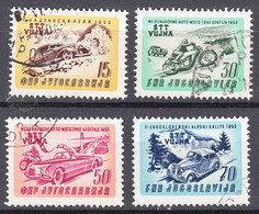 Italy Yugoslavia Trieste Zone B, Auto-Moto Racing 1953 Mi#98-101, Sassone#85-88 Used - Used