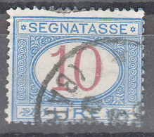 Italy 1870 Porto Segnatasse Sassone#14 Mi#14, 10 Lire, Used - Strafport