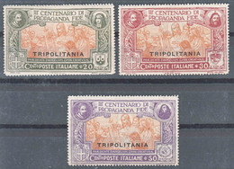 Italy Colonies Tripolitania 1923 Sassone#1,2,3 Mint Hinged - Tripolitaine