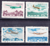 North Korea 1966 Airplanes Mi#727-730 Used - Corée Du Nord