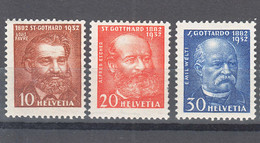 Switzerland 1932 Mi#259-261 Mint Hinged - Unused Stamps