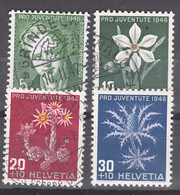 Switzerland 1946 Pro Juventute Flowers Mi#475-478 Used/mint Hinged - Used Stamps