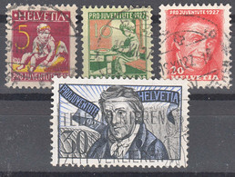 Switzerland 1927 Pro Juventute Mi#222-225 Used - Used Stamps