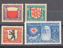 Switzerland 1928 Pro Juventute Mi#229-232 Mint Never Hinged - Neufs