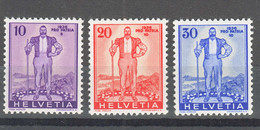 Switzerland 1936 Pro Patria Mi#294-296 Mint Never Hinged - Ongebruikt