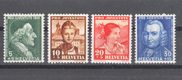 Switzerland 1941 Pro Juventute Mi#399-402 Mint Never Hinged - Unused Stamps