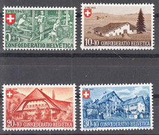 Switzerland 1945 Mi#460-463 Mint Never Hinged - Neufs