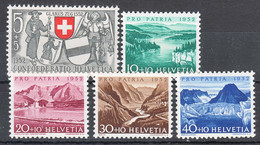 Switzerland 1952 Pro Patria Mi#570-574 Mint Never Hinged - Unused Stamps