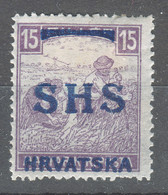 Yugoslavia Kingdom SHS, Issues For Croatia 1918 Mi#63 Mint Hinged - Ungebraucht