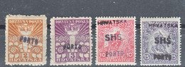 Yugoslavia Kingdom SHS, Iss. For Croatia, Zagreb Porto Provisorium, Used Only In Zagreb II Post Office, Complete Nh - Neufs