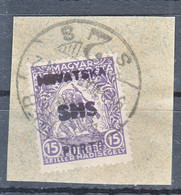 Yugoslavia Kingdom SHS, Iss. For Croatia, Zagreb Porto Provisorium, Used Only In Zagreb II Post Office, Used Cut Square - Ongebruikt