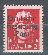 Germany Occupation Of Zadar (Zara) 1943 Mi#12 Mint Never Hinged, Type II - Ocupación 1938 – 45