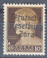 Germany Occupation Of Zadar (Zara) 1943 Mi#2 "Besetzuag", Thicker Second "a" In "Zara", Mint Never Hinged - Occupation 1938-45